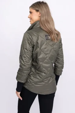Khaki Kurtka pikowana ocieplana ROBENO<Polski Outlet