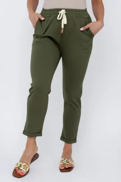 Khaki Spodnie dresowe DAFNE<Włoski Discount