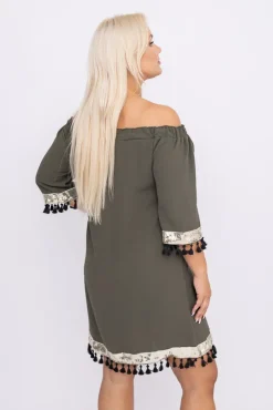 Khaki Sukienka FEREZO<Polski Hot