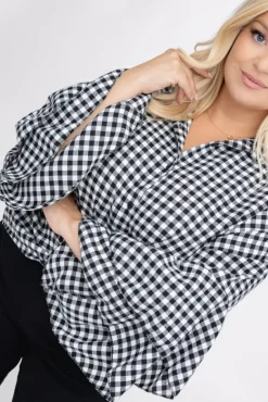 Koszula z falbanami na rękawach HERIEN Wzór 1<Włoski Outlet