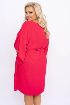 Malinowa Tunika kimono LUNDIA<Polski Outlet