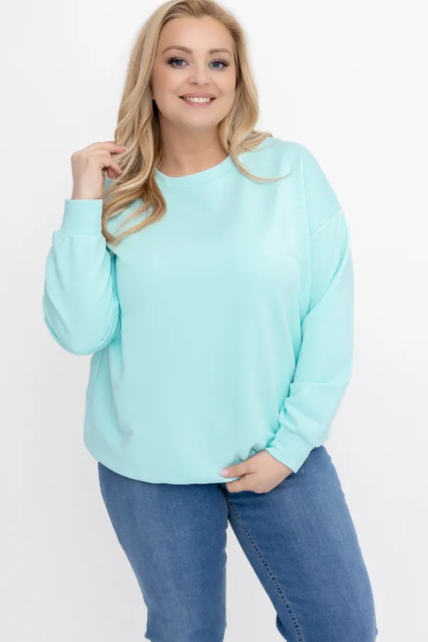 Miętowa Bluza LINDI<Włoski Discount