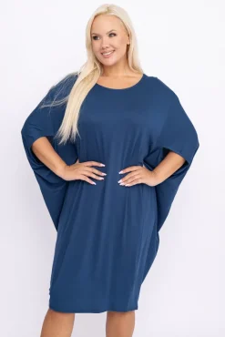 Niebieska Sukienka POLK<Polski Clearance