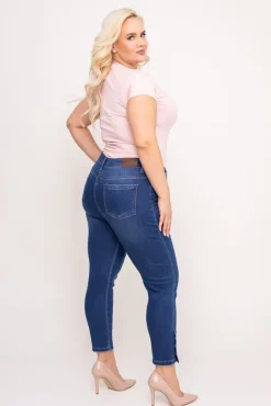 e Spodnie Jeansowe 7/8 BURENO< Hot