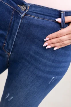 e Spodnie Jeansowe 7/8 BURENO< Hot