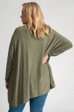 Oliwkowy Sweter oversize NELVI<Włoski Clearance