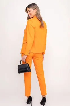 Pomarańczowe Spodnie garniturowe TEMIDA<Polski Hot