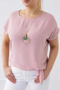 Pudroworóżowa Bluzka z wisiorkiem FAIRY<Włoski Online