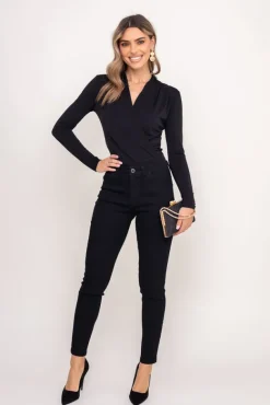 Spodnie jeansowe czarne WALK<Polski Discount