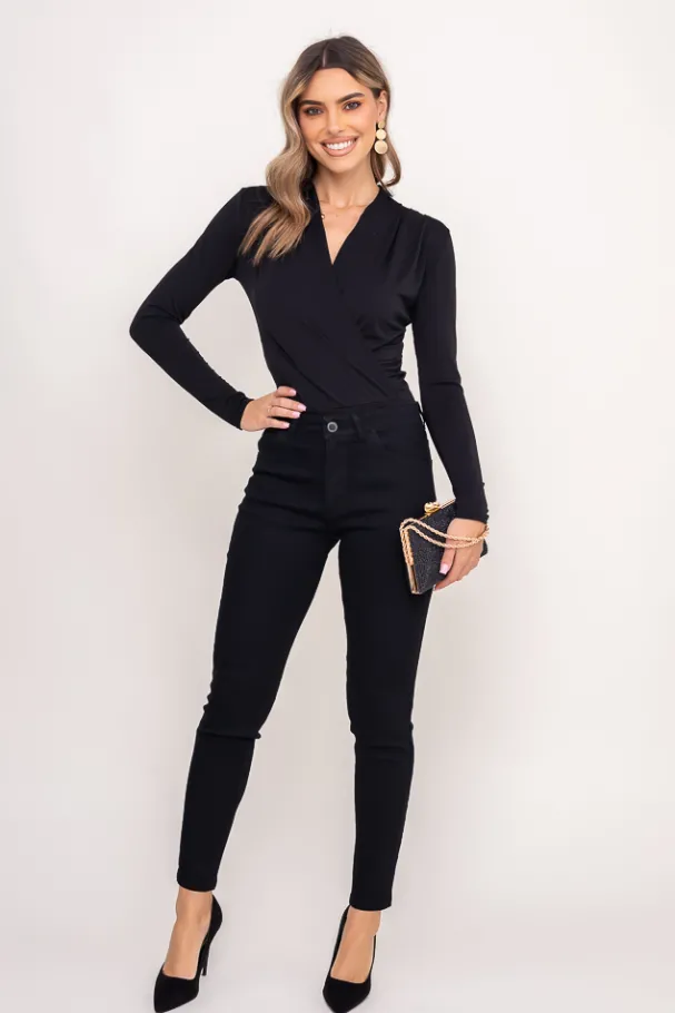 Spodnie jeansowe czarne WALK<Polski Discount