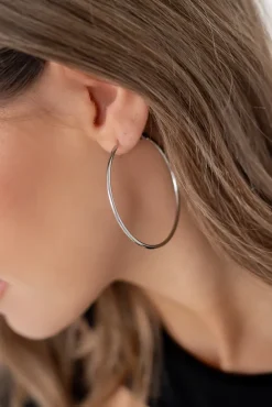 Srebrne Kolczyki stalowe GESTEMI< Hot