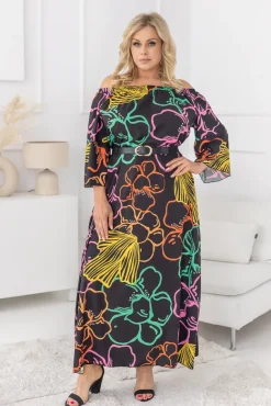 Sukienka maxi AMALTE Wzór 7<Polski Outlet
