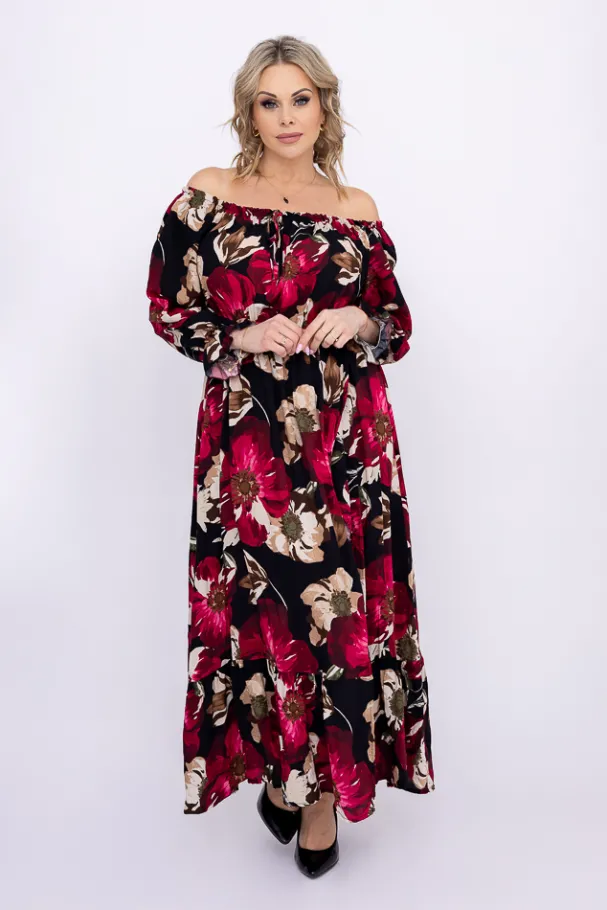 Sukienka maxi VERMI Wzór 7<Włoski Sale