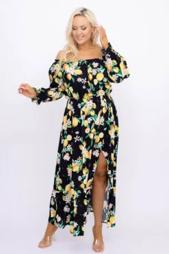 Sukienka maxi VERMI Wzór 19<Włoski Outlet