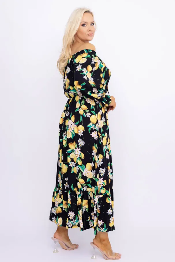 Sukienka maxi VERMI Wzór 19<Włoski Outlet