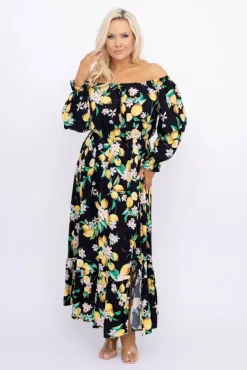 Sukienka maxi VERMI Wzór 19<Włoski Outlet