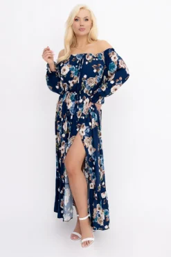 Sukienka maxi VERMI Wzór 44<Włoski Outlet