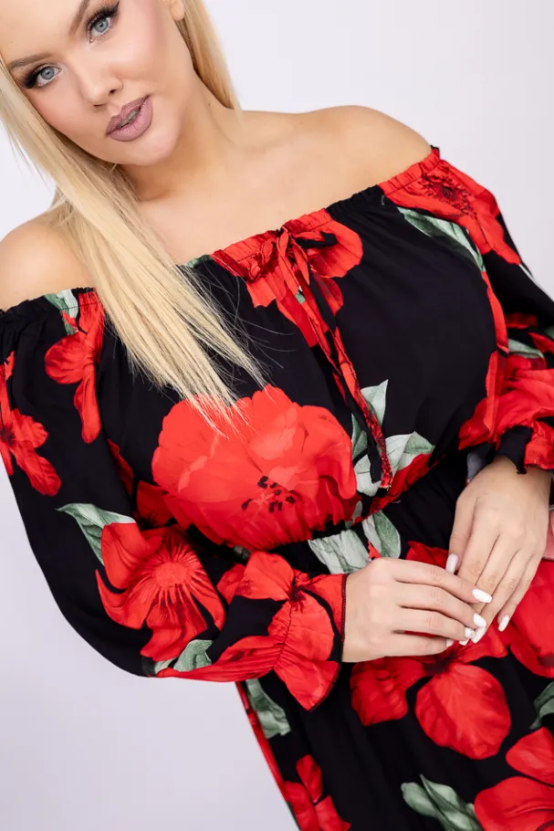 Sukienka maxi VERMI Wzór 9<Włoski Outlet
