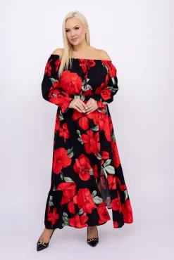 Sukienka maxi VERMI Wzór 9<Włoski Outlet