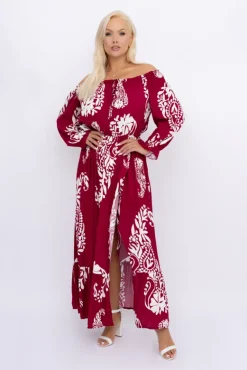 Sukienka maxi VERMI Wzór 42<Włoski New