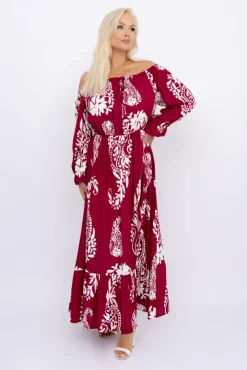 Sukienka maxi VERMI Wzór 42<Włoski New