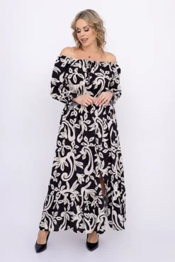 Sukienka maxi VERMI Wzór 6<Włoski Discount