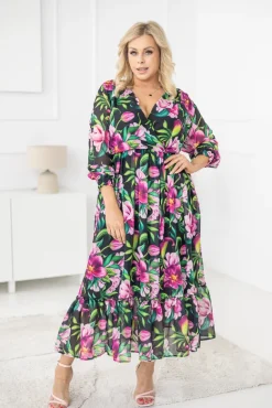Sukienka w kwiaty NESADINA Wzór 6<Polski Outlet