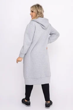 Szara Bluza ocieplana VERMEN<Włoski Online