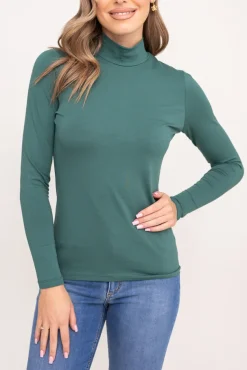 Zielona Bluzka z półgolfem KERZI<Polski Outlet