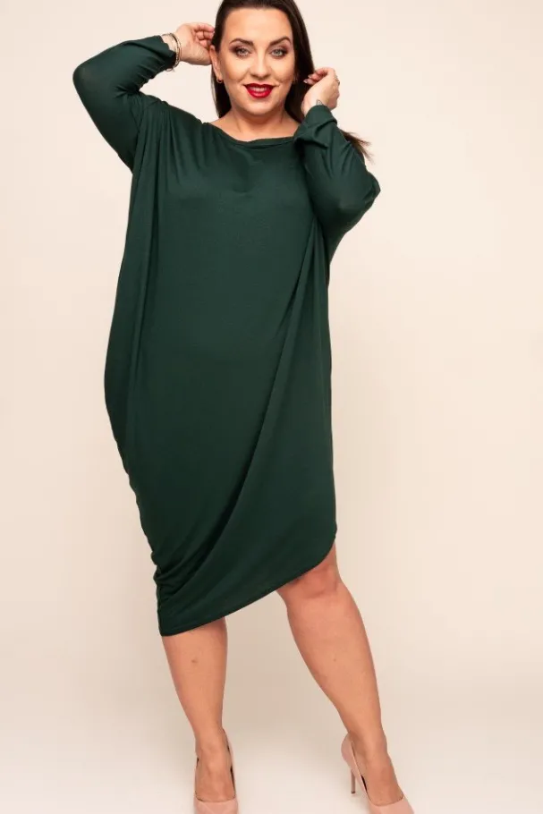 Zielona sukienka CASUAL FASHION<Polski Sale